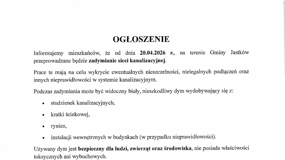 ogłoszenie