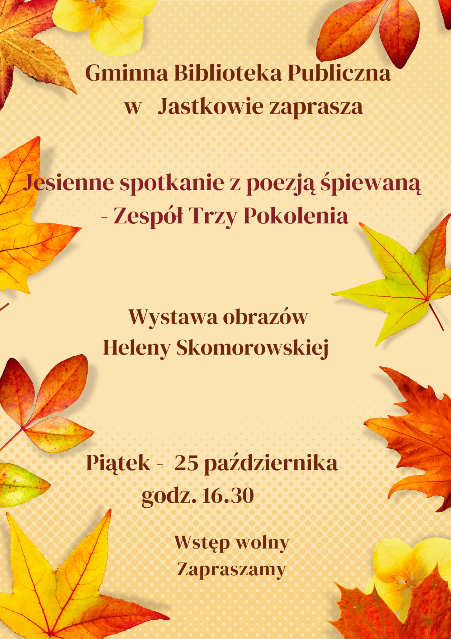 Jesienne spotkanie z poezją śpiewaną - Zespół Trzy Pokolenia 